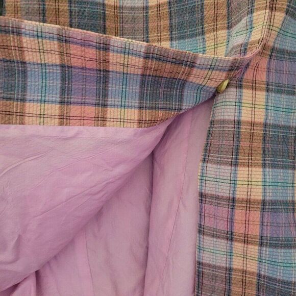 Doncaster Blazer Cotton Lycra Plaid jacket waffle shoulder pads vintage Size 12 - Picture 8 of 13